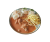 Kurací stroganov, 1/2 ryža 1/2 hranolky, šalát