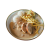 Kuracie v baklažánovej omáčke, ½ ryža ½ hranolky, šalát