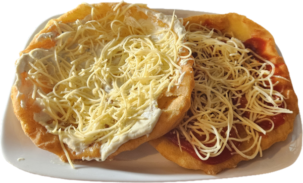 Domáce langoše /kečup, tatárska omáčka, cesnak, syr/