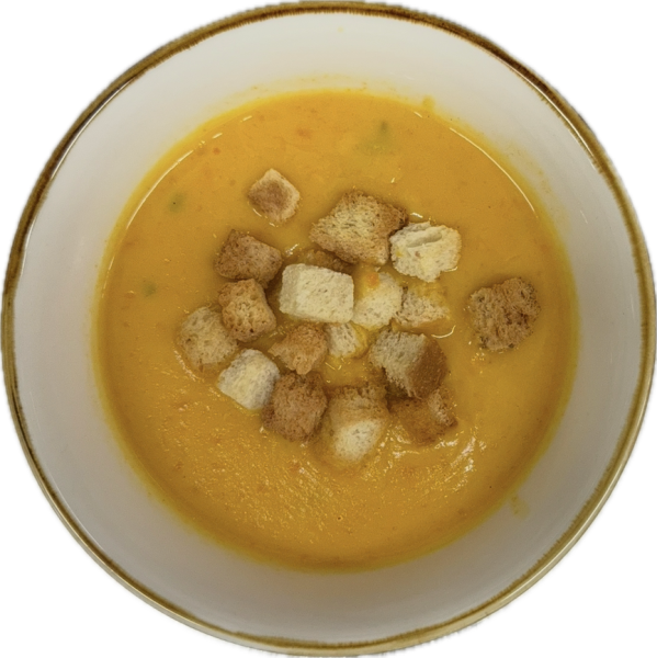 Mrkvovo kalerábový krém s krutónmi