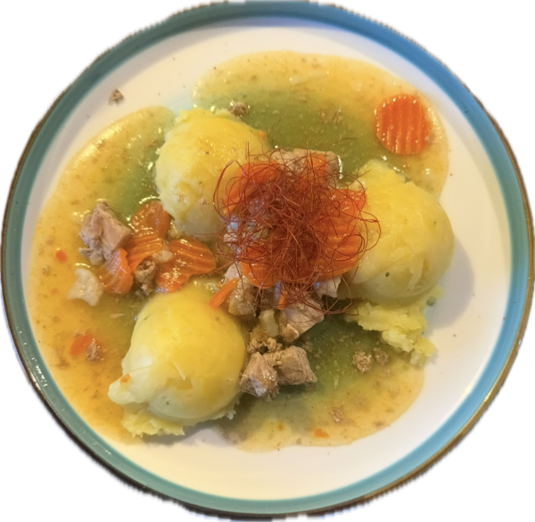 Bravčové dusené na zelenine, štuchané zemiaky